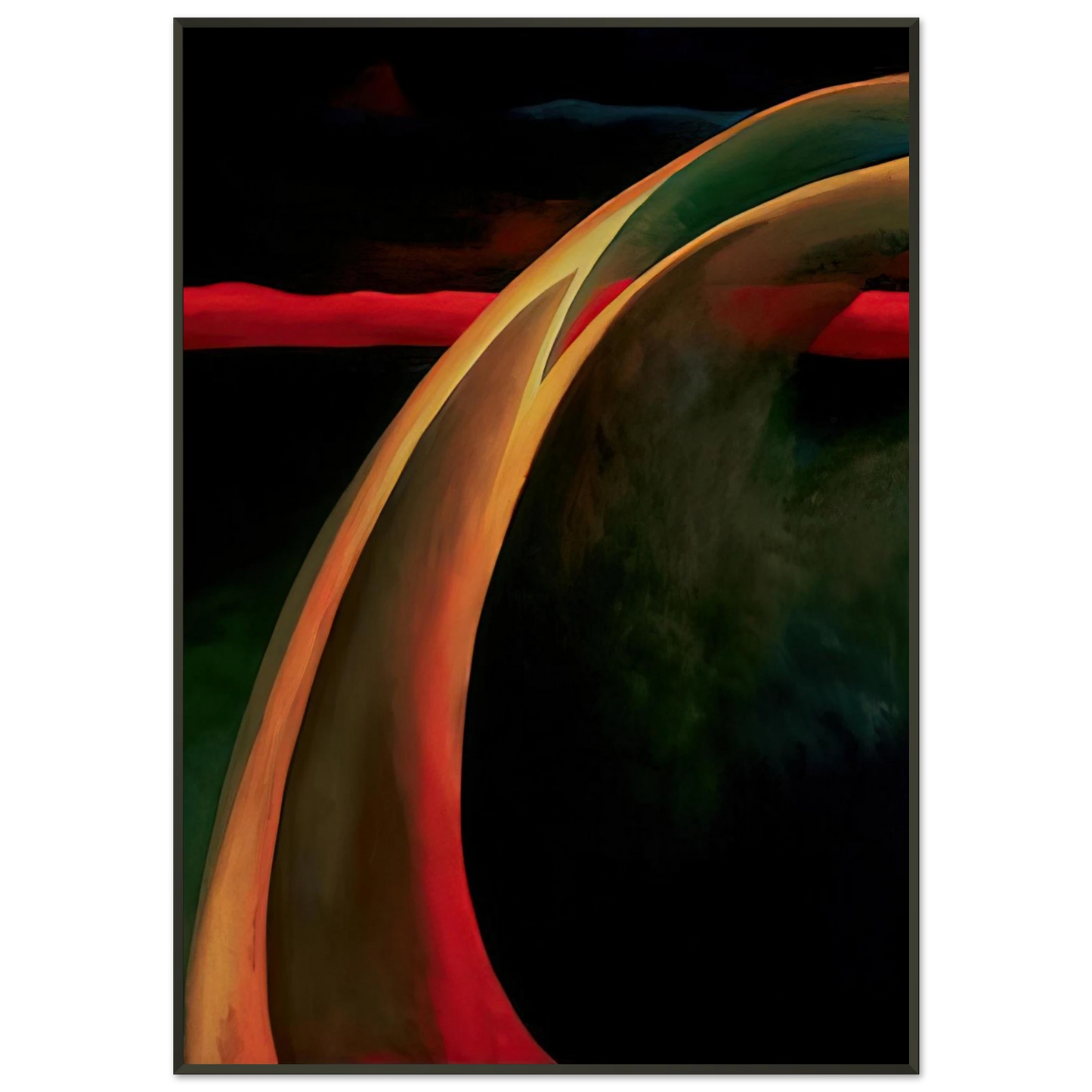 Georgia OKeeffe  Red and Orange Streak Framed Art Print  - Aluminum Frame - 21x29.7 cm / 8x12"