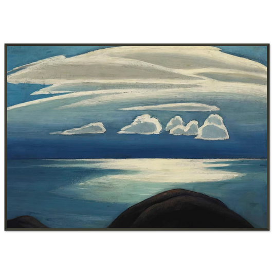 Lawren Harris  Lake Superior  1928 Framed Art Print  - Aluminum Frame - 21x29.7 cm / 8x12"