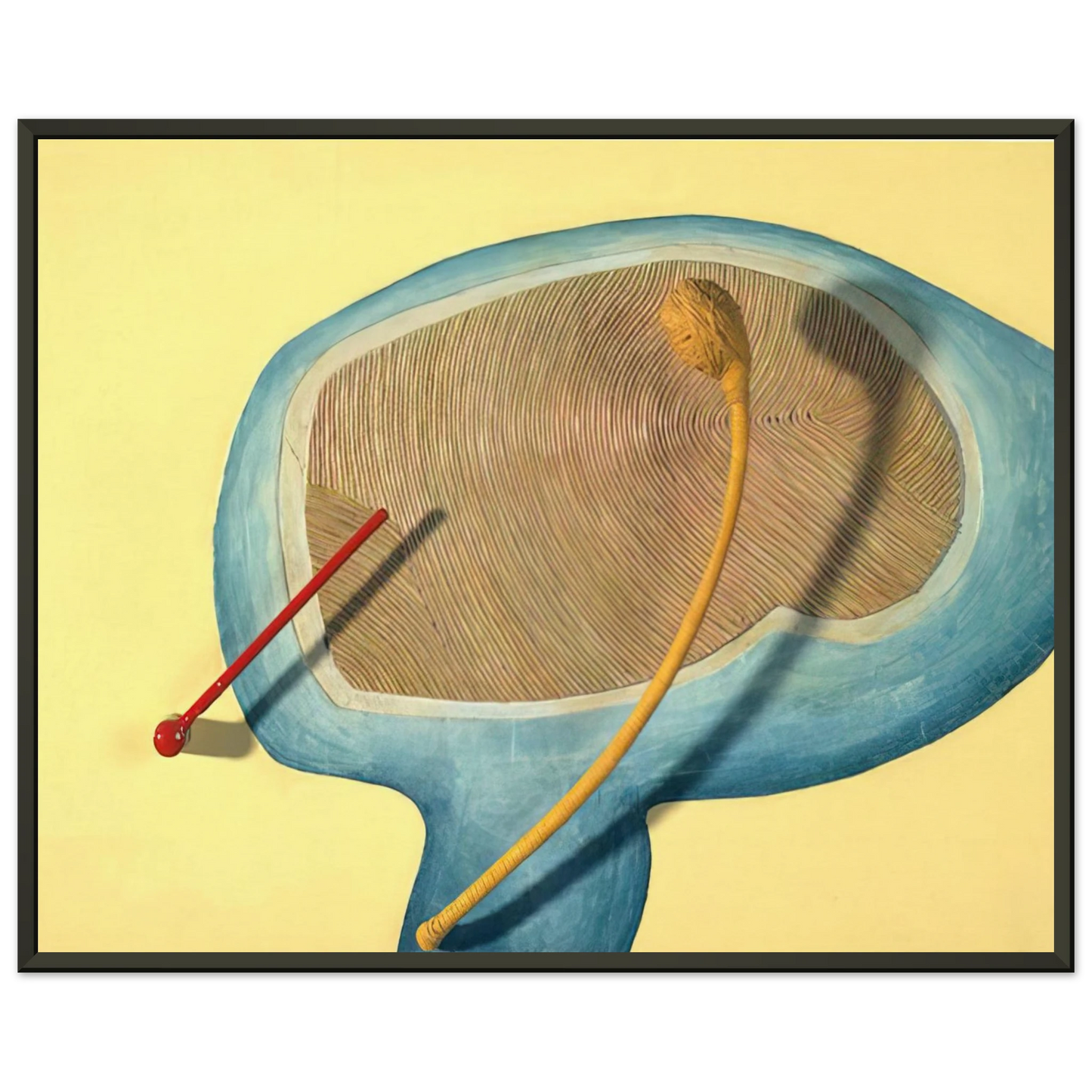 Eva Hesse  LEGS OF A WALKING BALL 1965 Framed Art Print  - Aluminum Frame - 60x80 cm / 24x32 inches