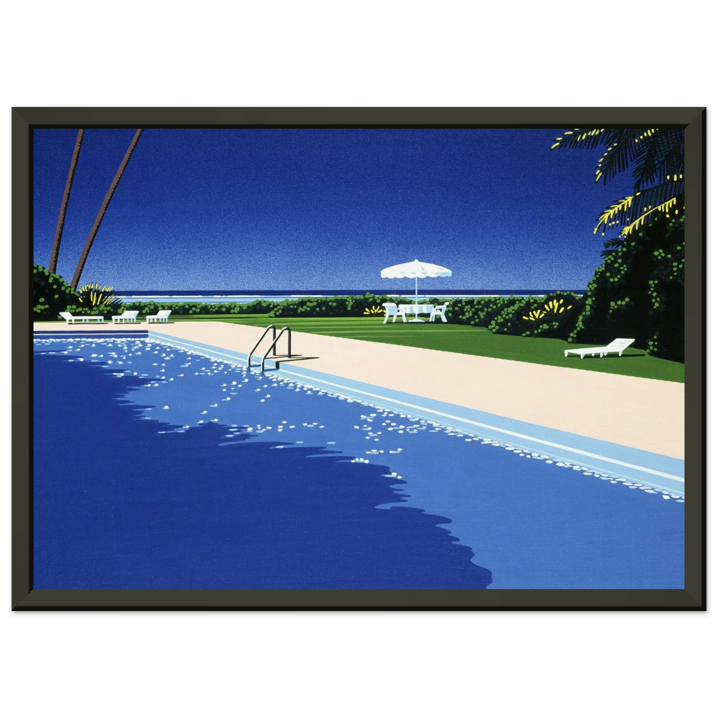 Hiroshi Nagai  Deck Framed Art Print  - Aluminum Frame - 60x80 cm / 24x32 inches
