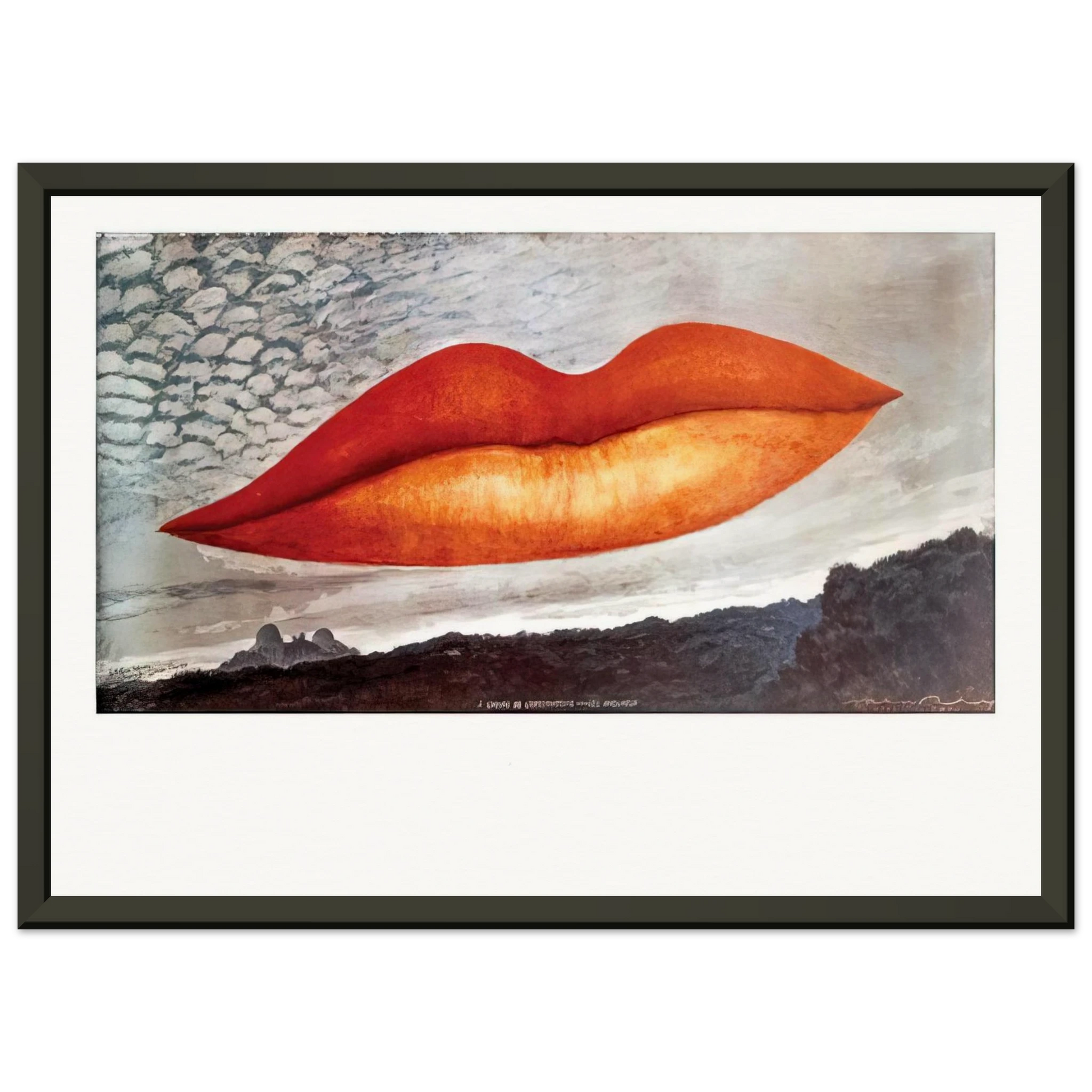 Man Ray  OBSERVATORY TIME THE LOVERS Framed Art Print  - Aluminum Frame - 40x50 cm / 16x20 inches