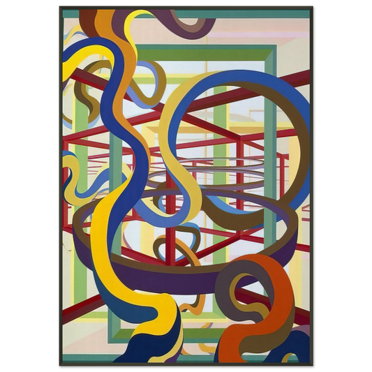Al Held  Vorcex IV Framed Art Print  - Aluminum Frame - 21x29.7 cm / 8x12"