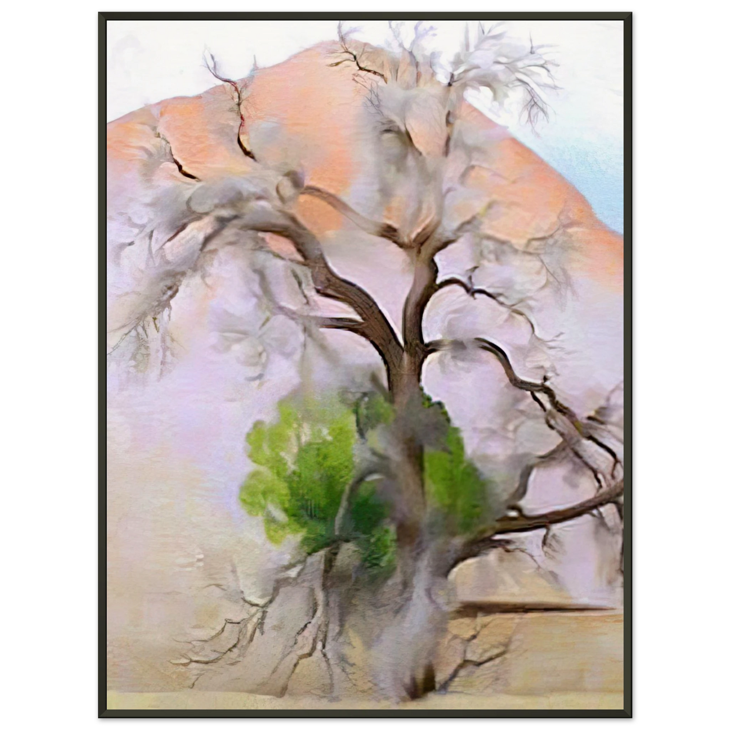 Georgia OKeeffe  Pinons with Cedar Framed Art Print  - Aluminum Frame - 40x50 cm / 16x20 inches