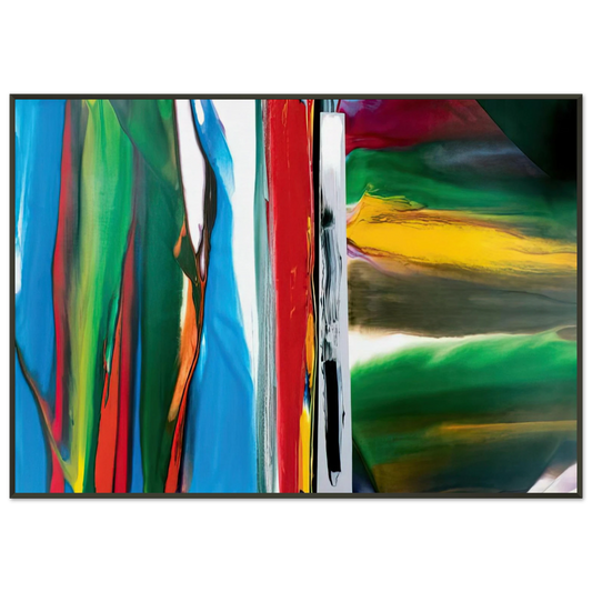 Paul Jenkins  Phenomena Astral Tundra  1986 Framed Art Print  - Aluminum Frame - 21x29.7 cm / 8x12"