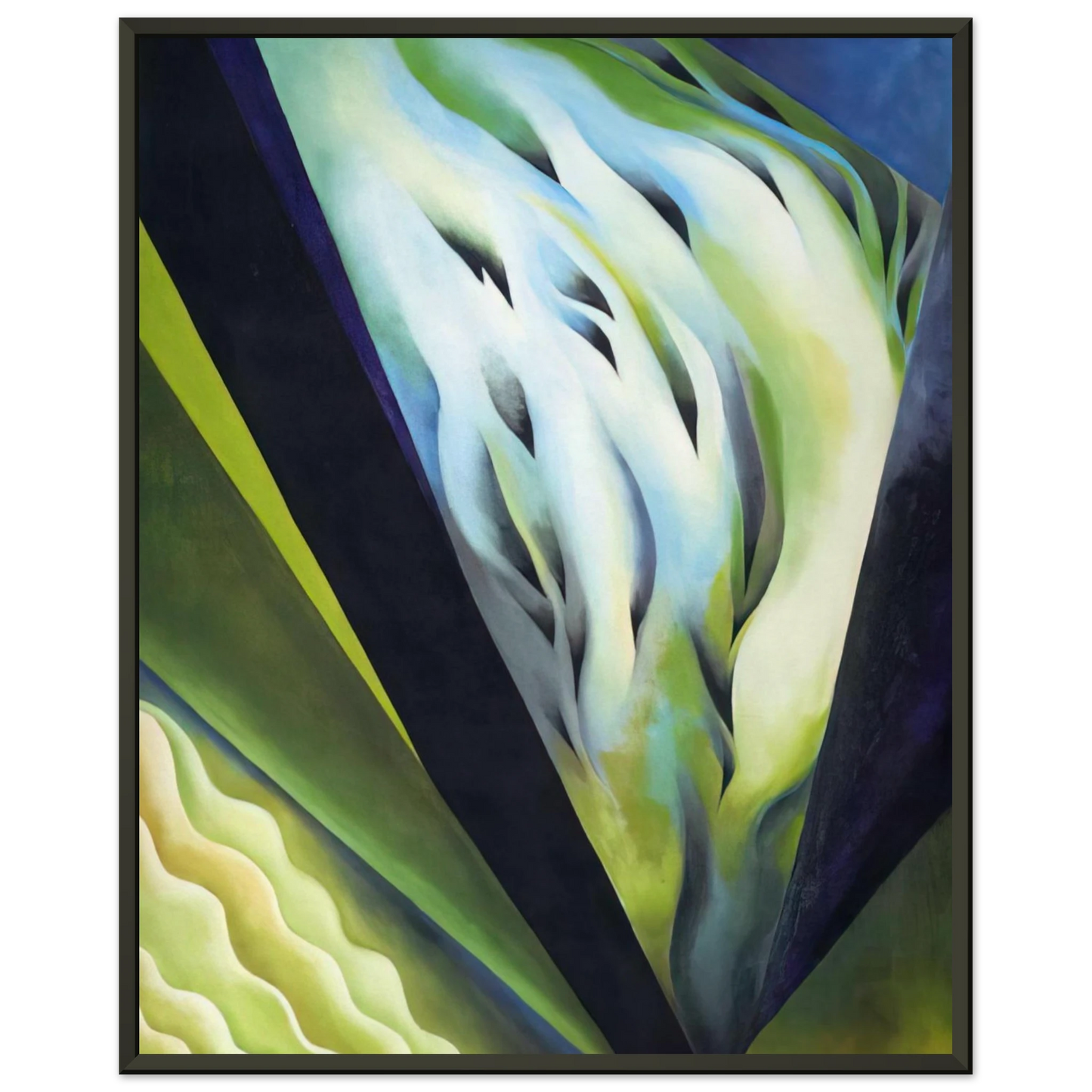 Georgia OKeeffe  Blue and Green Music Framed Art Print  - Aluminum Frame - 40x50 cm / 16x20 inches
