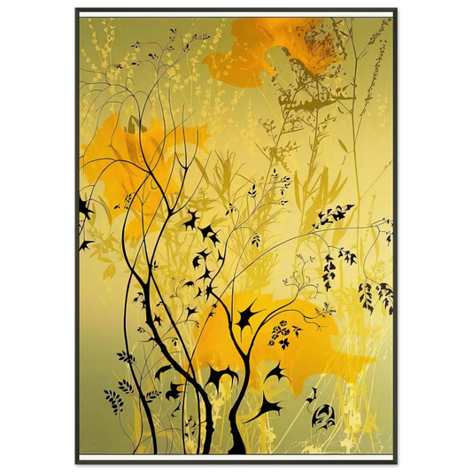 Eyvind Earle  Wild Flowers Framed Art Print  - Aluminum Frame - 21x29.7 cm / 8x12"