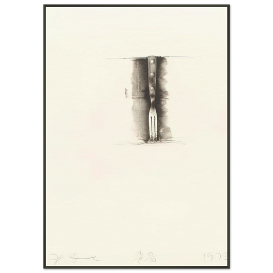Jim Dine  UNTITLED FROM TEN WINTER TOOLS 1973 8 Framed Art Print  - Aluminum Frame - 21x29.7 cm / 8x12"
