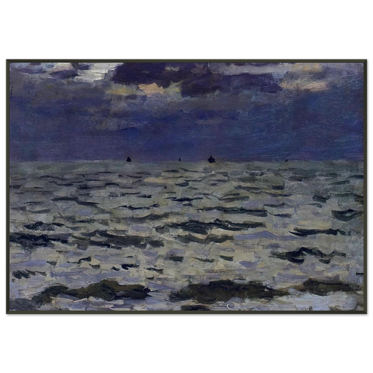 claude monet  Seascape Framed Art Print  - Aluminum Frame - 21x29.7 cm / 8x12"