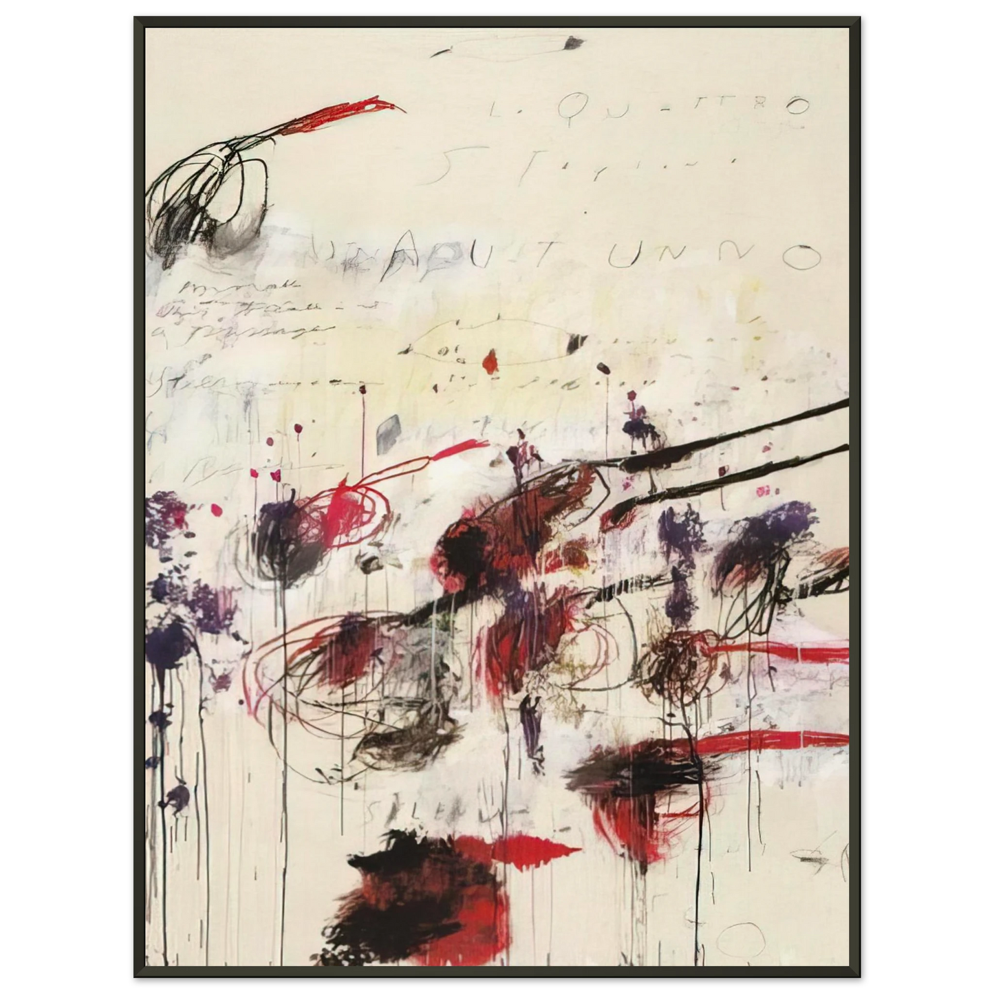 Cy Twombly  Quattro stagioni I Autunno Framed Art Print  - Aluminum Frame - 70x100 cm / 28x40 inches