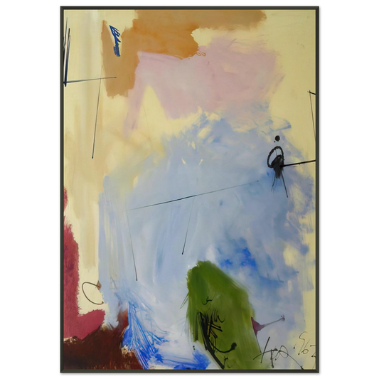 Hassel Smith  At Miss Webbs  1963 Framed Art Print  - Aluminum Frame - 21x29.7 cm / 8x12"