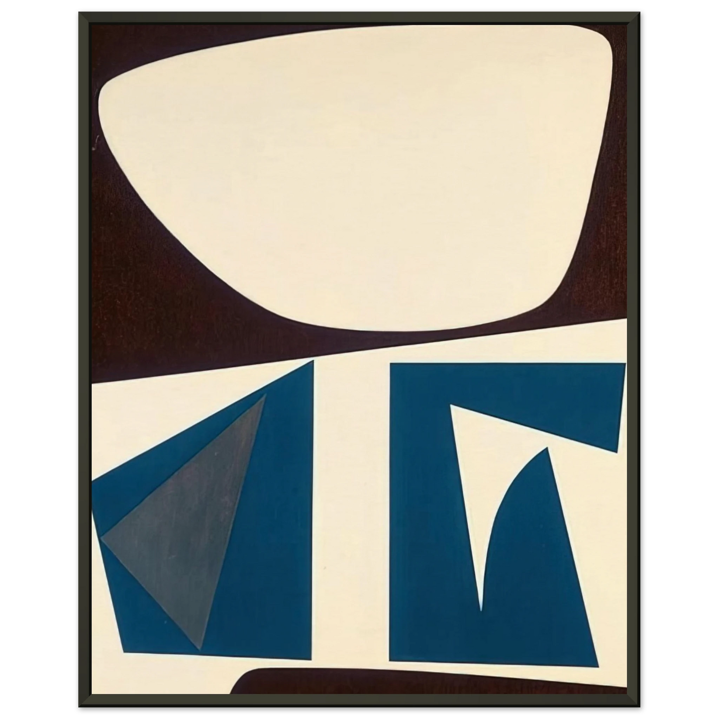 Will Barnet  Untitled  Abstract  Indian Space painting Framed Art Print  - Aluminum Frame - 70x100 cm / 28x40 inches