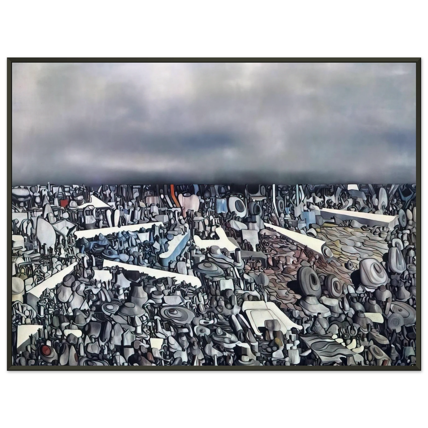 Yves Tanguy  Multiplication of the Arcs Framed Art Print  - Aluminum Frame - 40x50 cm / 16x20 inches