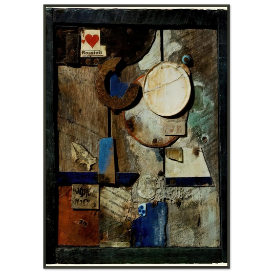 Kurt Schwitters  MERZBILD ROSSFETT 1919 Framed Art Print  - Aluminum Frame - 21x29.7 cm / 8x12"
