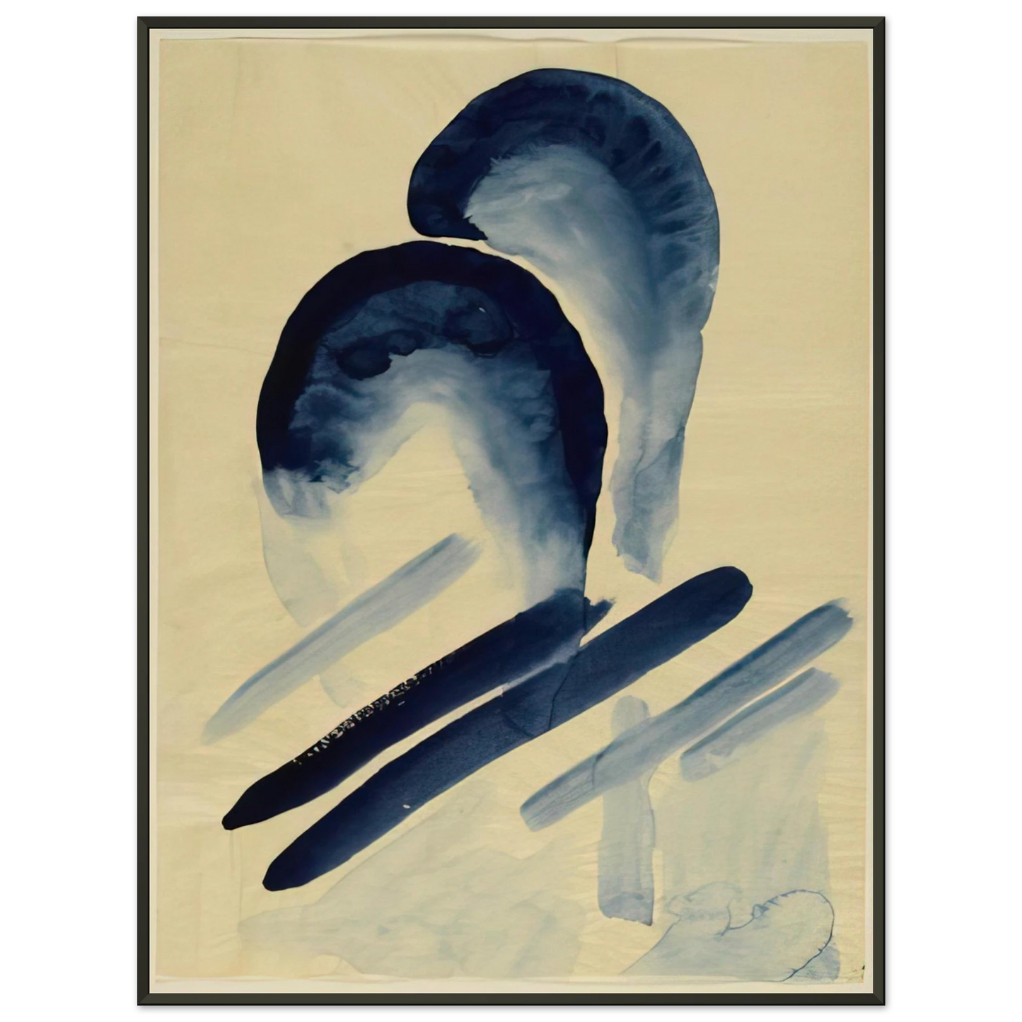 Georgia OKeeffe  Blue03 Framed Art Print  - Aluminum Frame - 70x100 cm / 28x40 inches