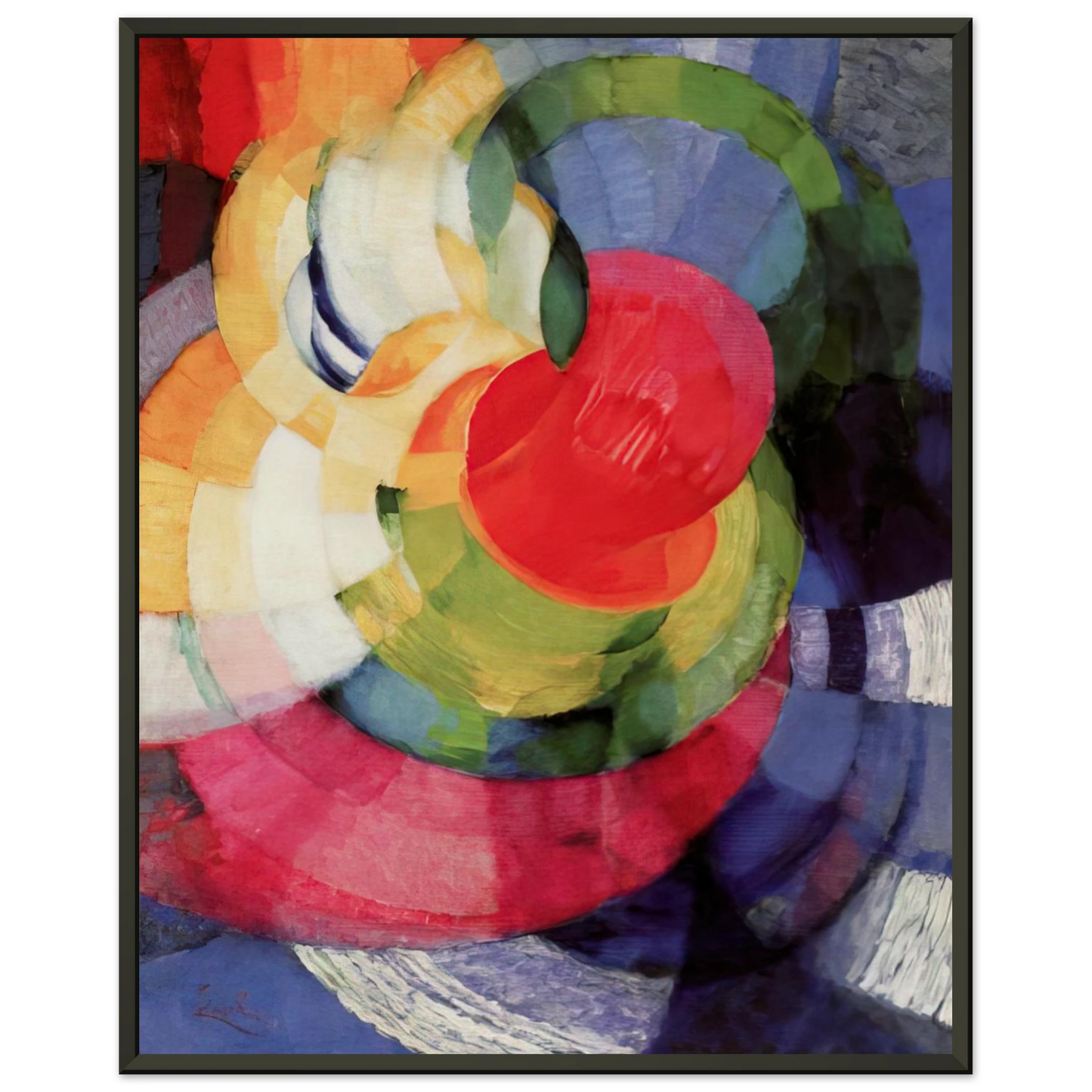 Frantisek Kupka  Disks of Newton Study for Fugue in Two Colors Framed Art Print  - Aluminum Frame - 70x100 cm / 28x40 inches