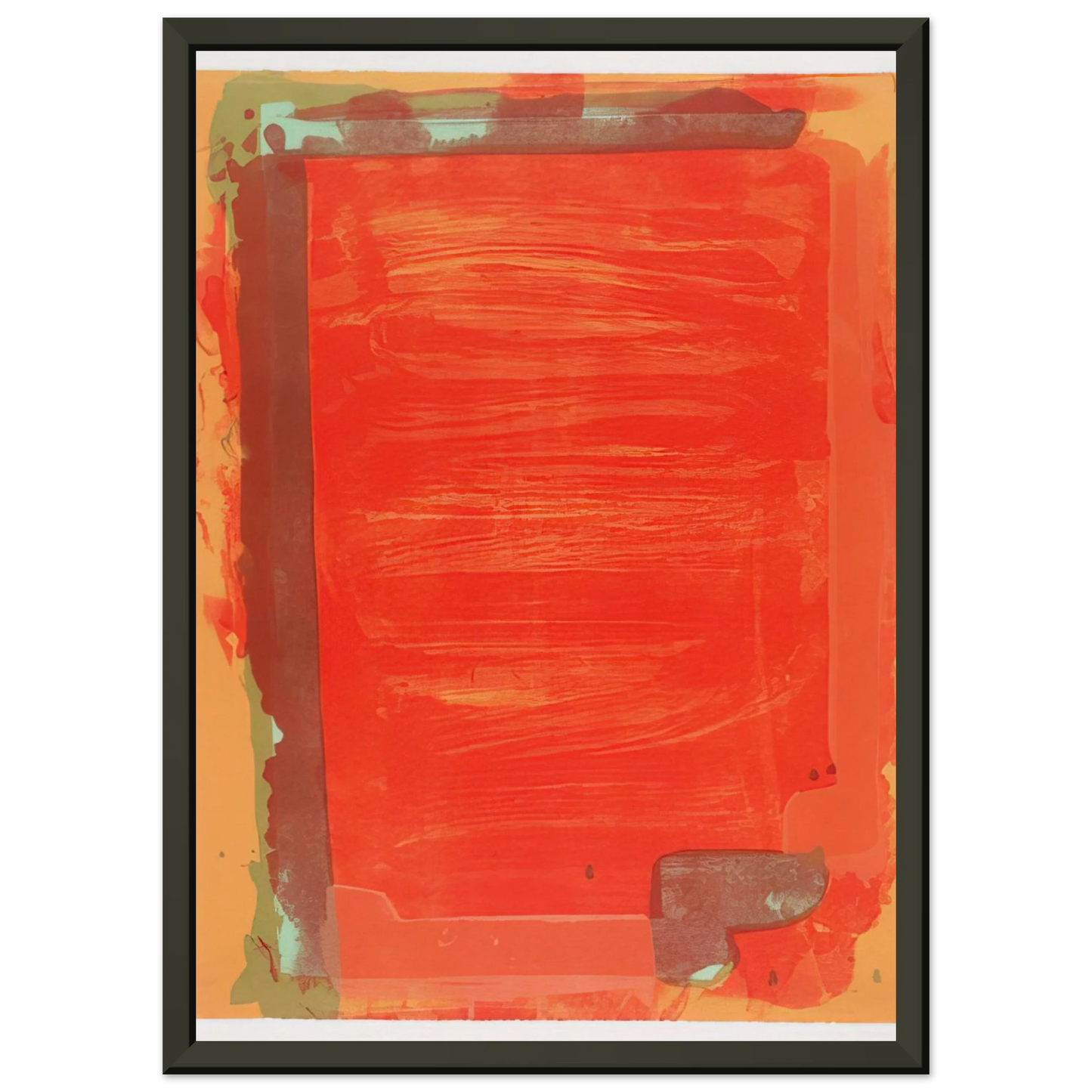John Hoyland  Untitled III  1974 Framed Art Print  - Aluminum Frame - 40x50 cm / 16x20 inches