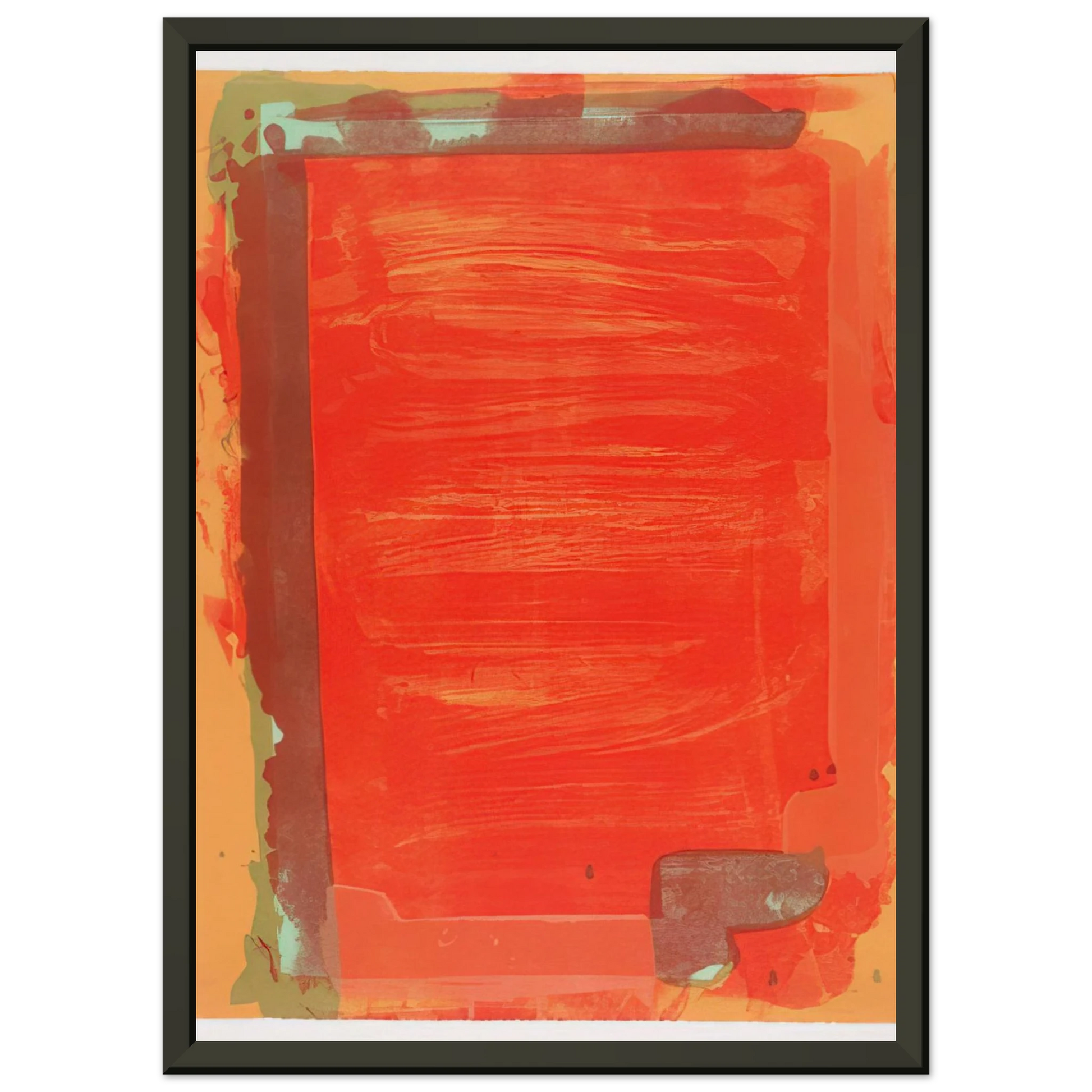 John Hoyland  Untitled III  1974 Framed Art Print  - Aluminum Frame - 40x50 cm / 16x20 inches