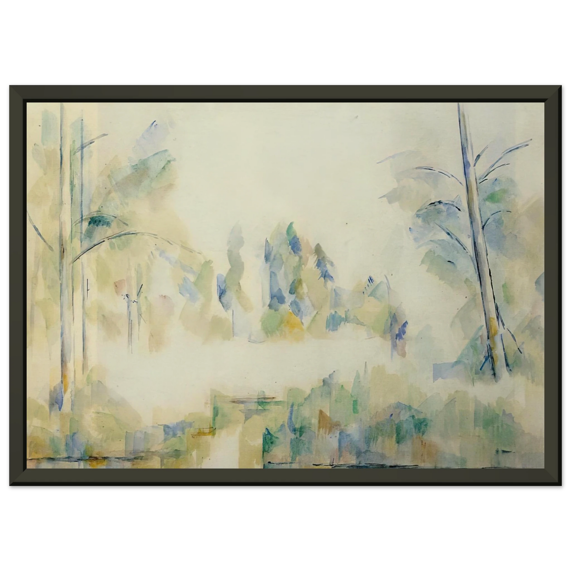 Paul Cezanne  Trees by the Water Framed Art Print  - Aluminum Frame - 70x100 cm / 28x40 inches