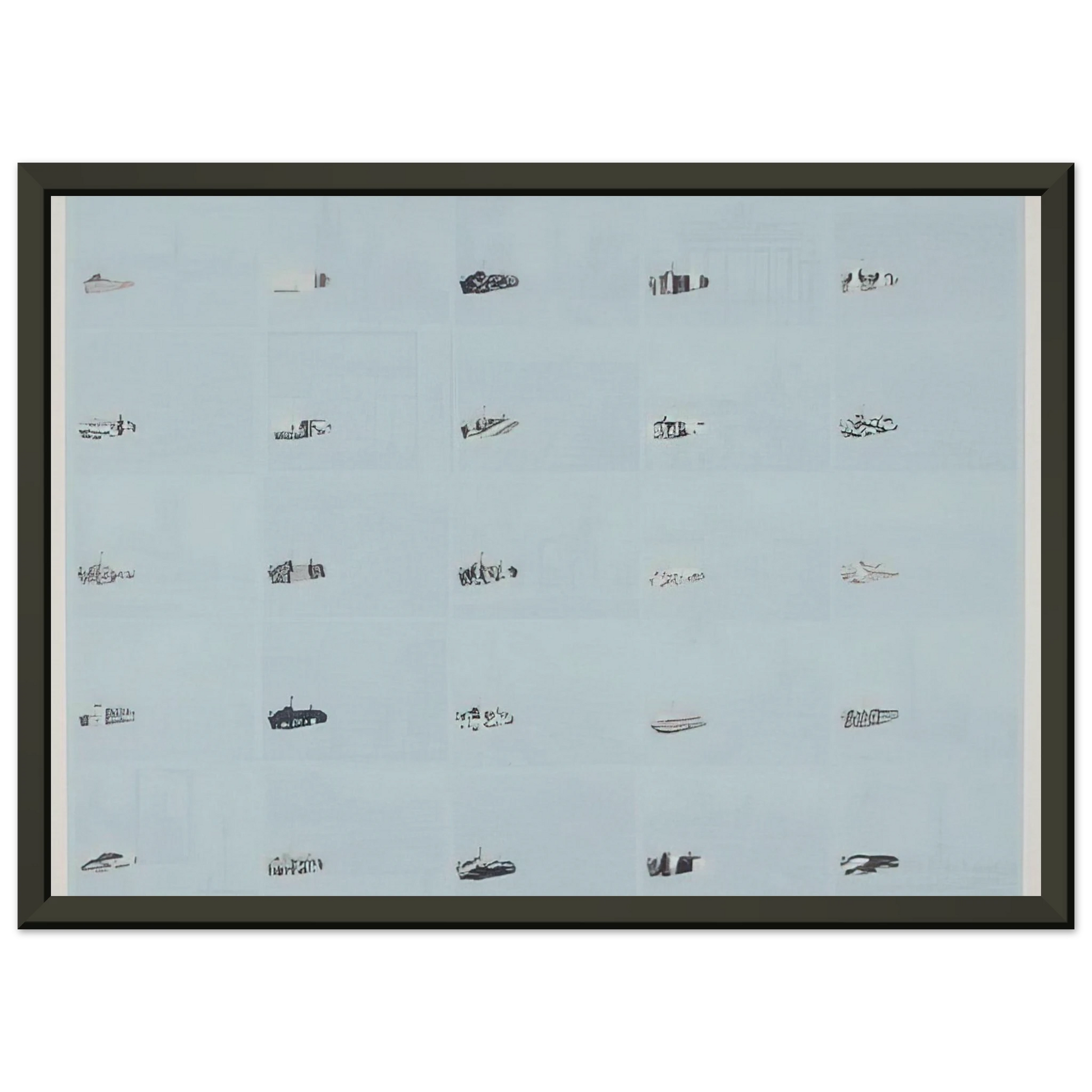 Dieter Roth  Dusseldorf  1970 Framed Art Print  - Aluminum Frame - 60x80 cm / 24x32 inches