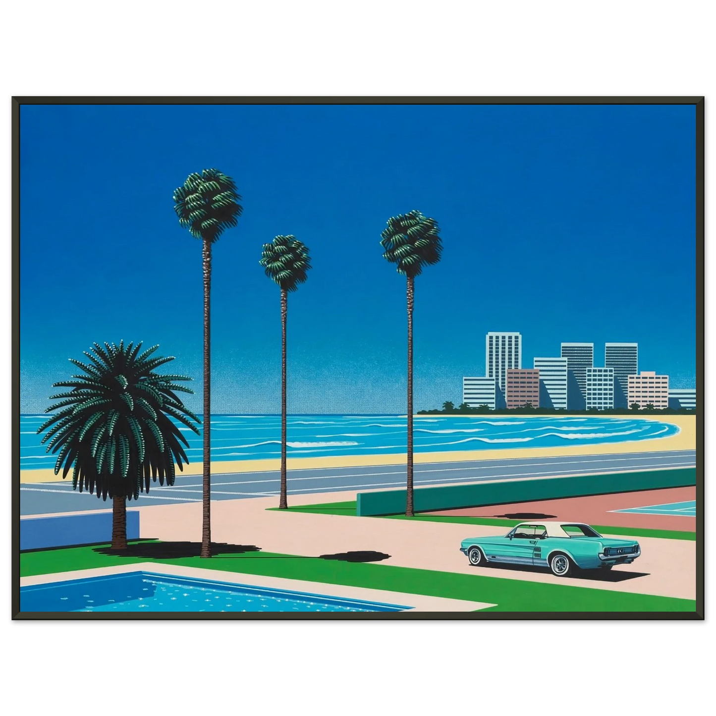 Hiroshi Nagai  Sunshine Reggae Framed Art Print  - Aluminum Frame - 60x80 cm / 24x32 inches