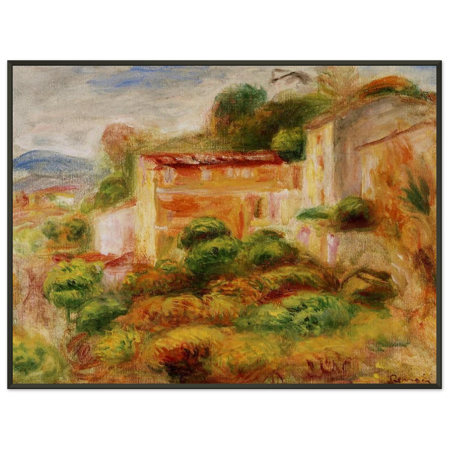 PierreAuguste Renoir  Maison de la Poste Framed Art Print  - Aluminum Frame - 40x50 cm / 16x20 inches