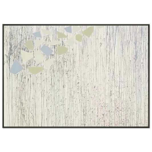 Robert Goodnough  Pale colors on runs  Abstract Expressionism Framed Art Print  - Aluminum Frame - 21x29.7 cm / 8x12"