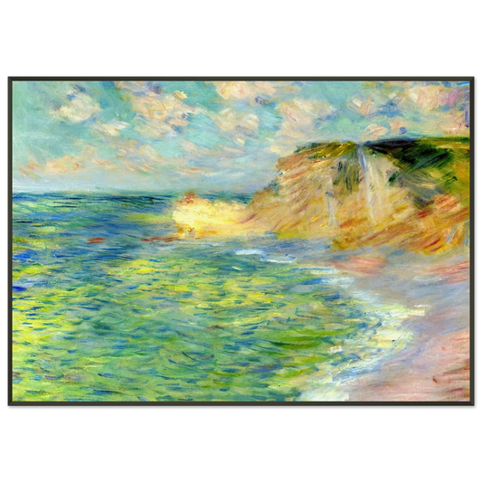 claude monet  Cliffs at Amont Framed Art Print  - Aluminum Frame - 21x29.7 cm / 8x12"