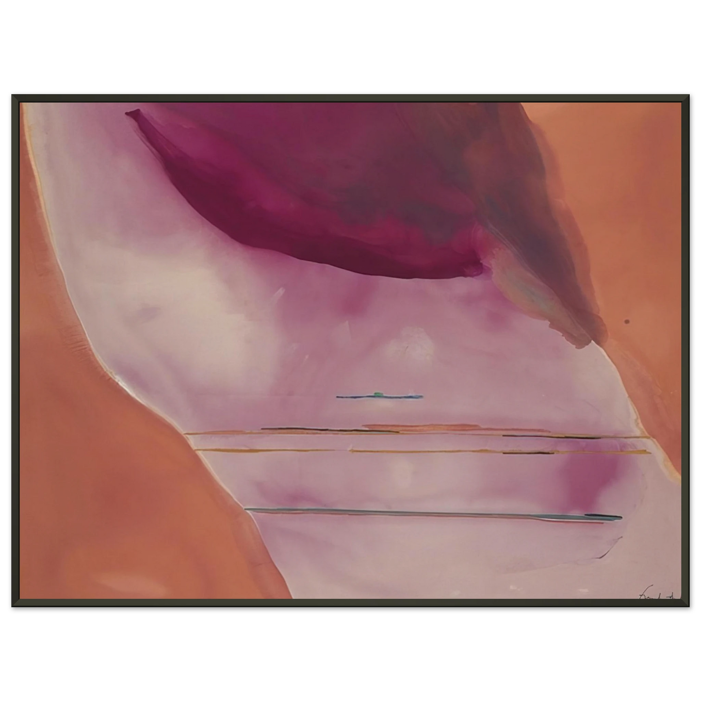 Helen Frankenthaler  Pendulum  1972 Framed Art Print  - Aluminum Frame - 70x100 cm / 28x40 inches
