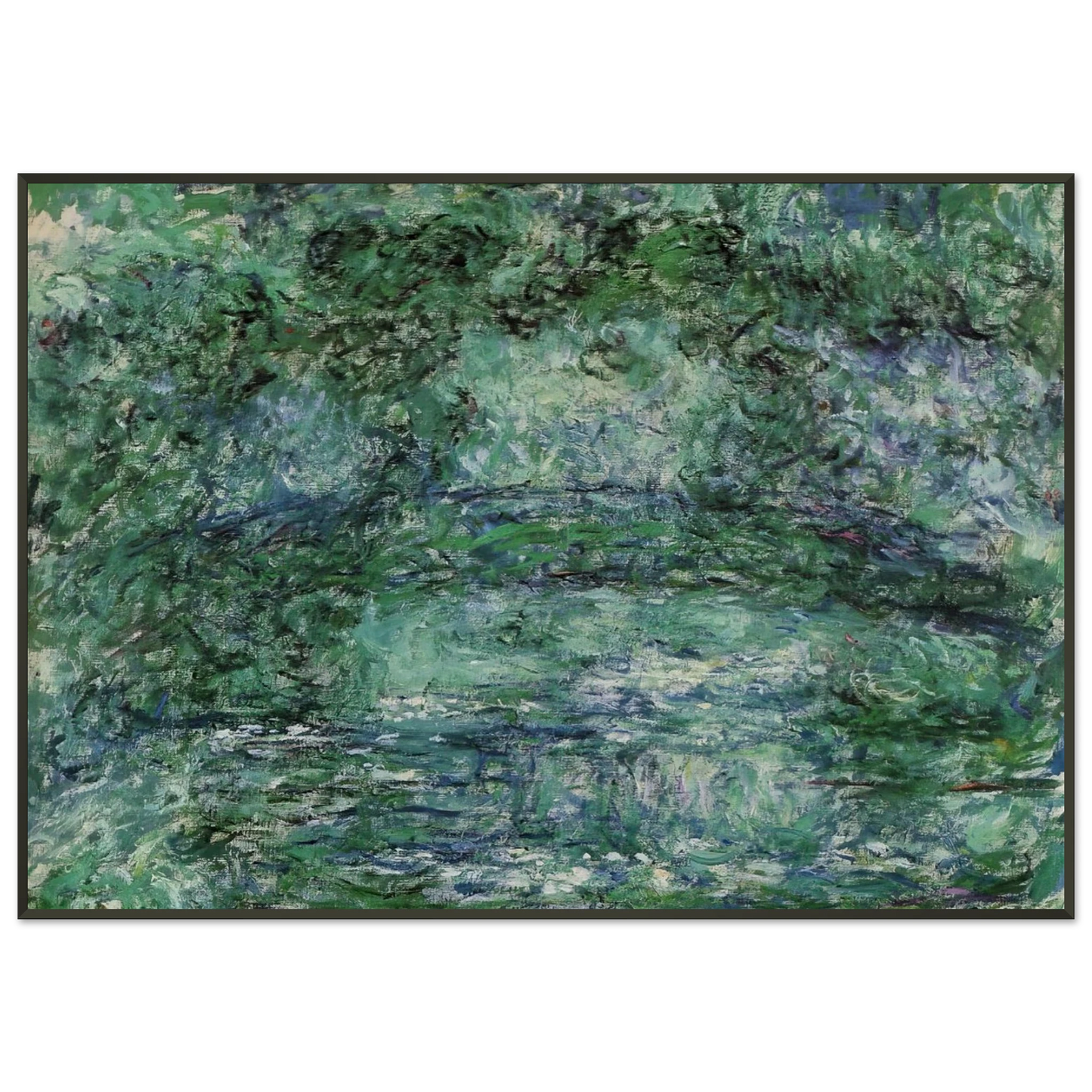 claude monet  The Japanese Bridge 6 Framed Art Print  - Aluminum Frame - 21x29.7 cm / 8x12"