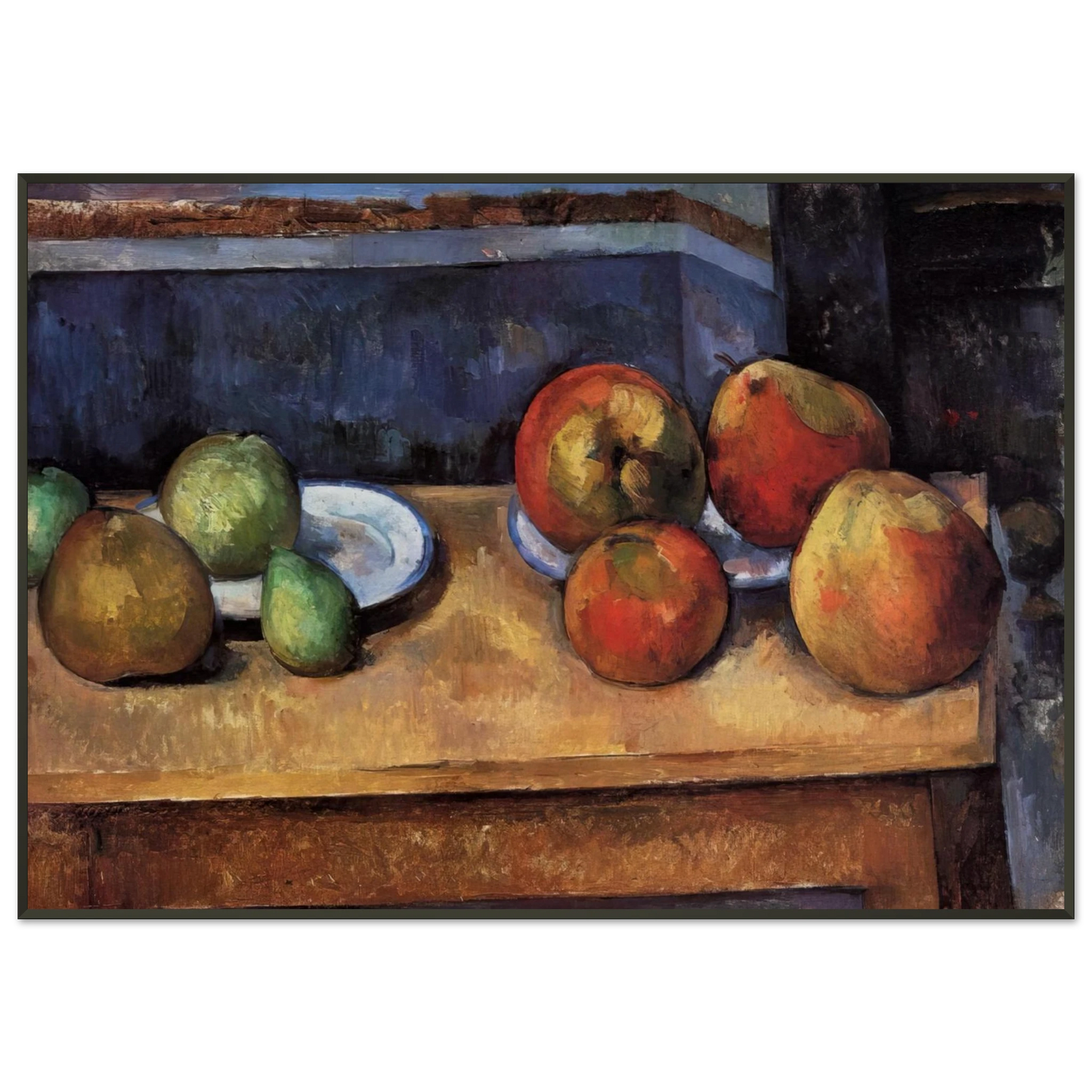 Paul Cezanne  Still Life Apples and Pears Framed Art Print  - Aluminum Frame - 21x29.7 cm / 8x12"