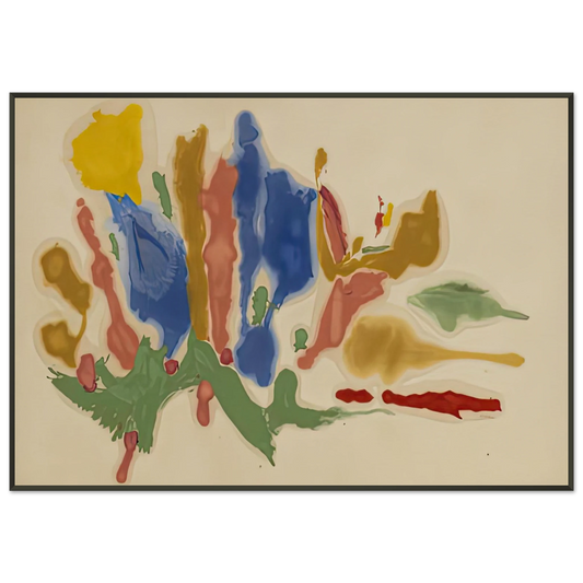 Helen Frankenthaler  Cool Summer 1962 Framed Art Print  - Aluminum Frame - 21x29.7 cm / 8x12"