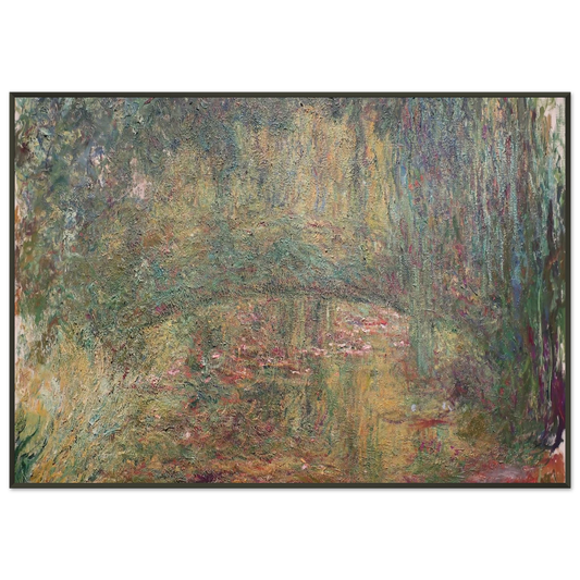 claude monet  The Japanese Bridge Framed Art Print  - Aluminum Frame - 21x29.7 cm / 8x12"