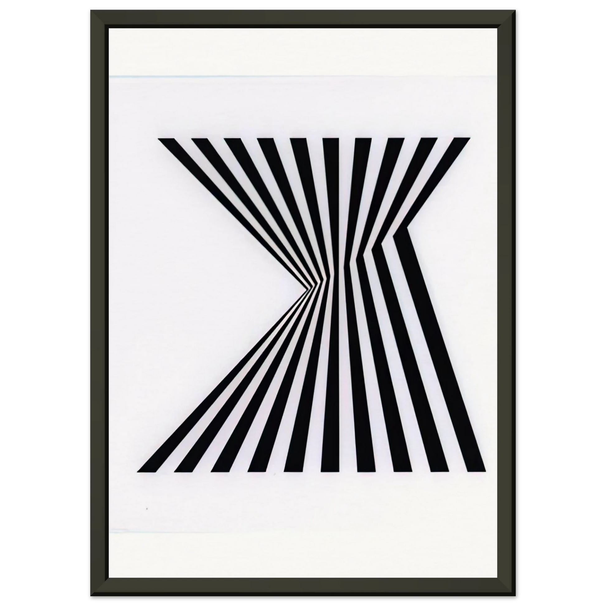 Bridget Riley  UNTITLED FRAGMENT 1 1965 Framed Art Print  - Aluminum Frame - 40x50 cm / 16x20 inches