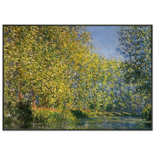 claude monet  Bend in the River Epte Framed Art Print  - Aluminum Frame - 21x29.7 cm / 8x12"