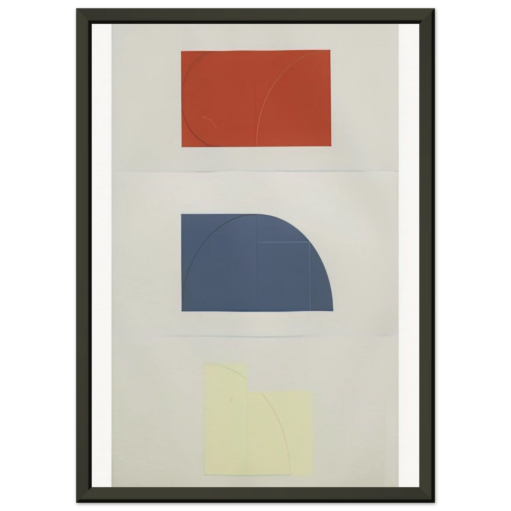 Robert Mangold  SERIES OF THREE 1984 Framed Art Print  - Aluminum Frame - 40x50 cm / 16x20 inches