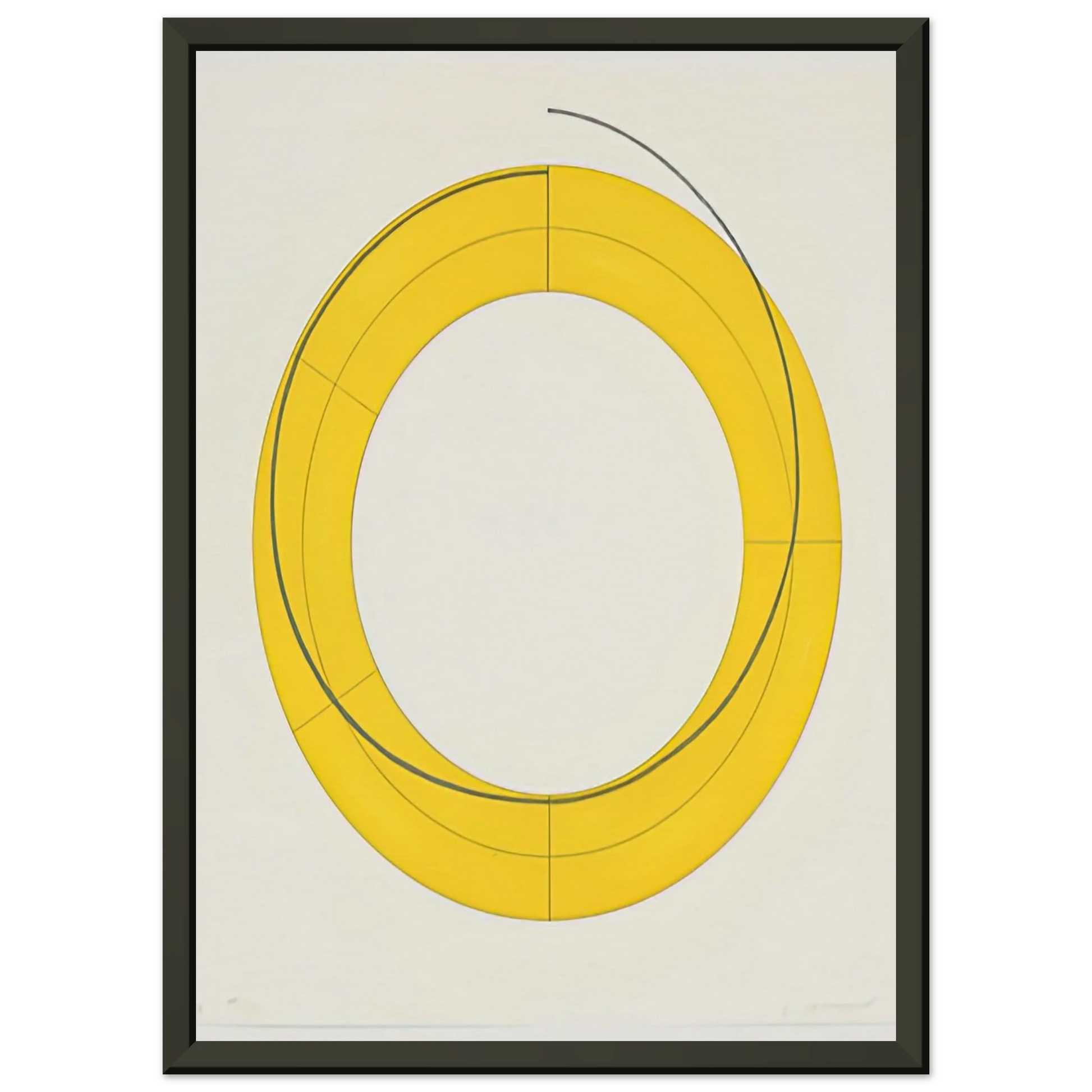 Robert Mangold  RING A YELLOW 2010 Framed Art Print  - Aluminum Frame - 60x80 cm / 24x32 inches