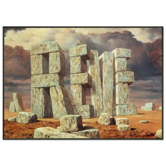 Rene Magritte  THE ART OF CONVERSATION 1950 Framed Art Print  - Aluminum Frame - 21x29.7 cm / 8x12"