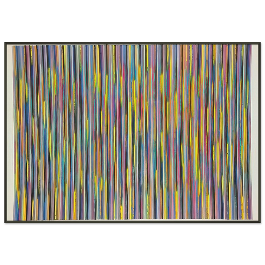 Gene Davis  Joy Ride  1981 Framed Art Print  - Aluminum Frame - 21x29.7 cm / 8x12"