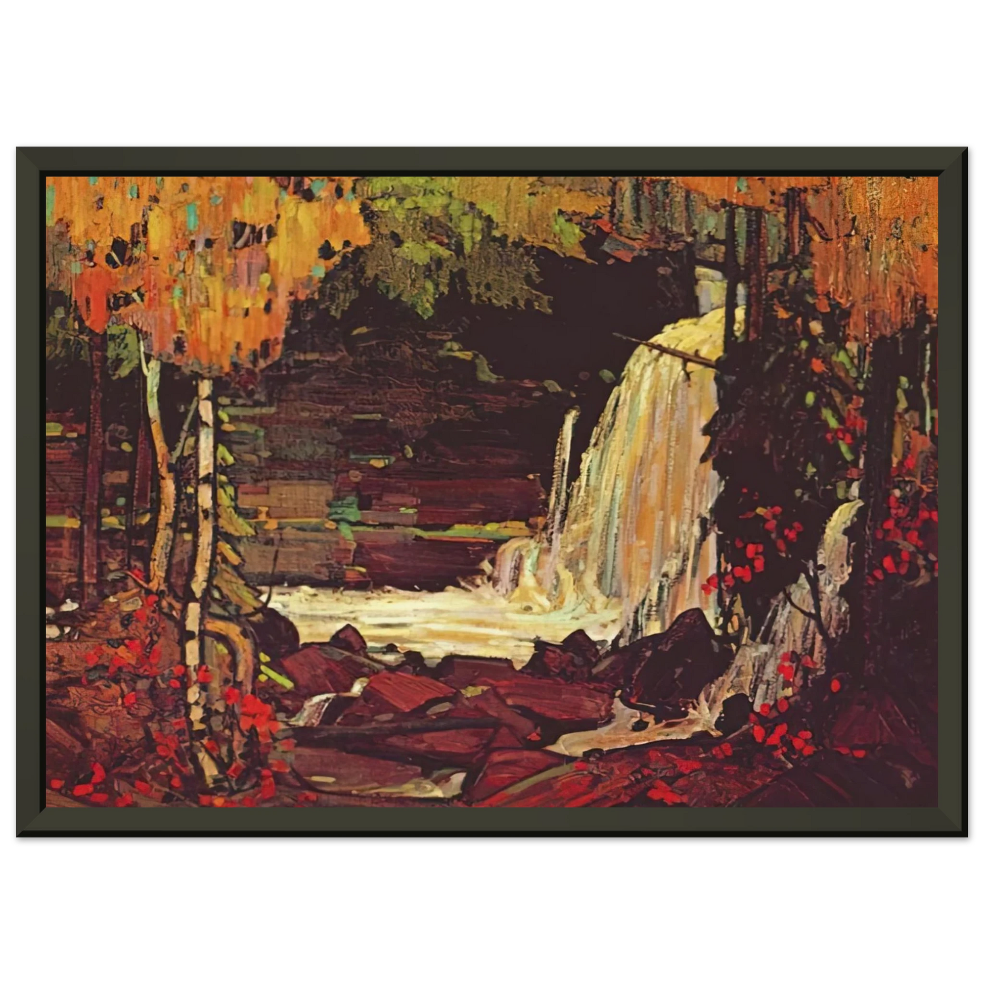 Tom Thomson  WOODLAND WATERFALL 1916 Framed Art Print  - Aluminum Frame - 70x100 cm / 28x40 inches