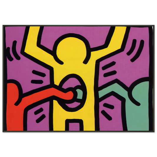 Keith Haring  POP SHOP 1 1987 Framed Art Print  - Aluminum Frame - 21x29.7 cm / 8x12"