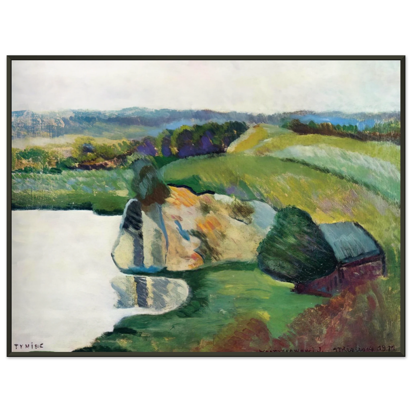 Moise Kisling  TYNIEC 1912 Framed Art Print  - Aluminum Frame - 40x50 cm / 16x20 inches