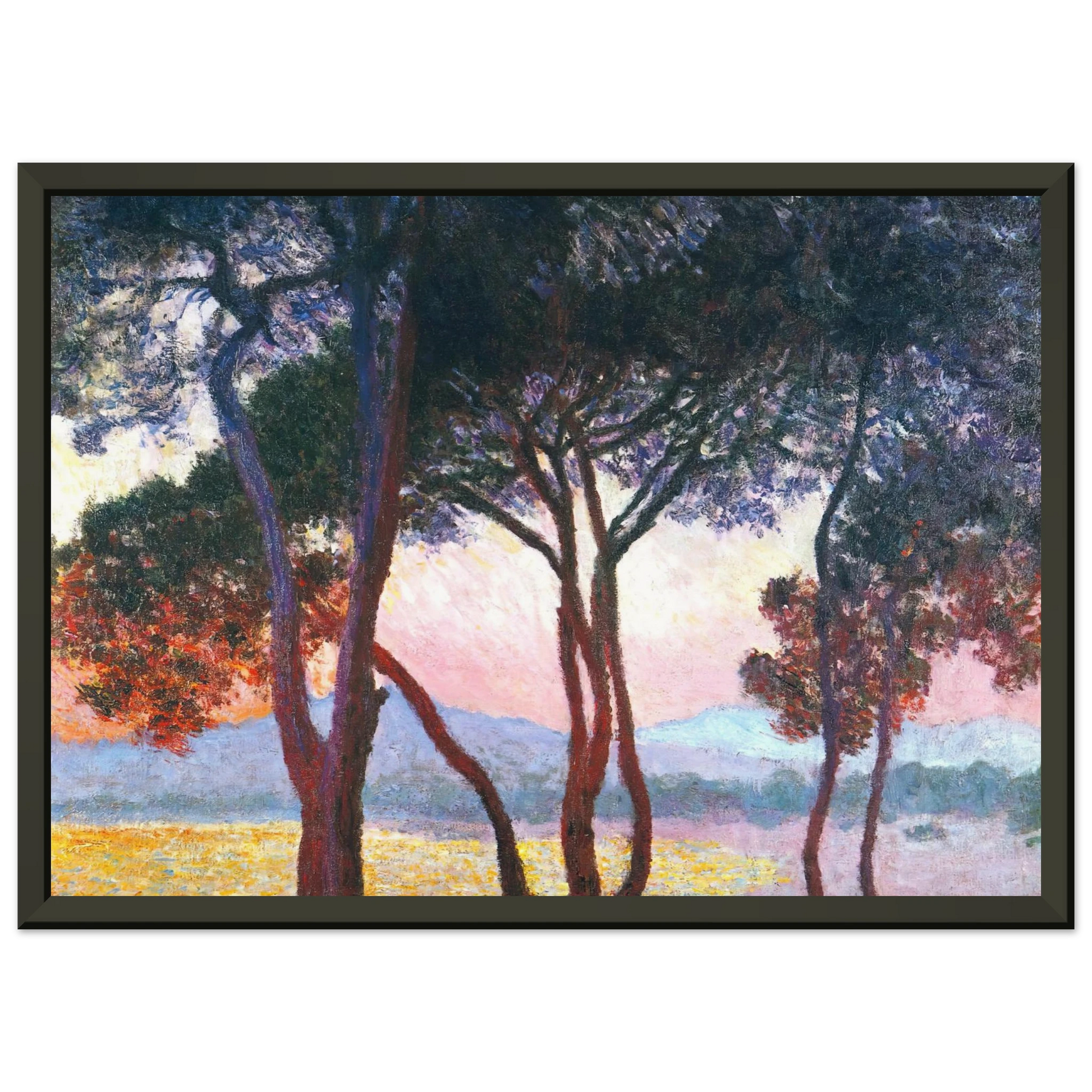 claude monet  JuanlesPins Framed Art Print  - Aluminum Frame - 60x80 cm / 24x32 inches