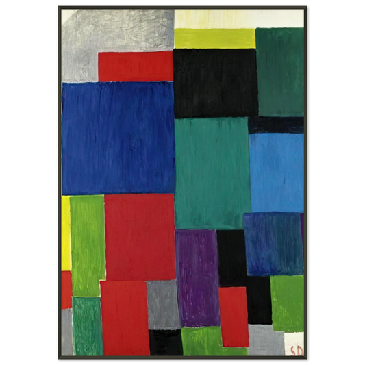 Sonia Delaunay  COLOR RHYTHM 1967 Framed Art Print  - Aluminum Frame - 21x29.7 cm / 8x12"
