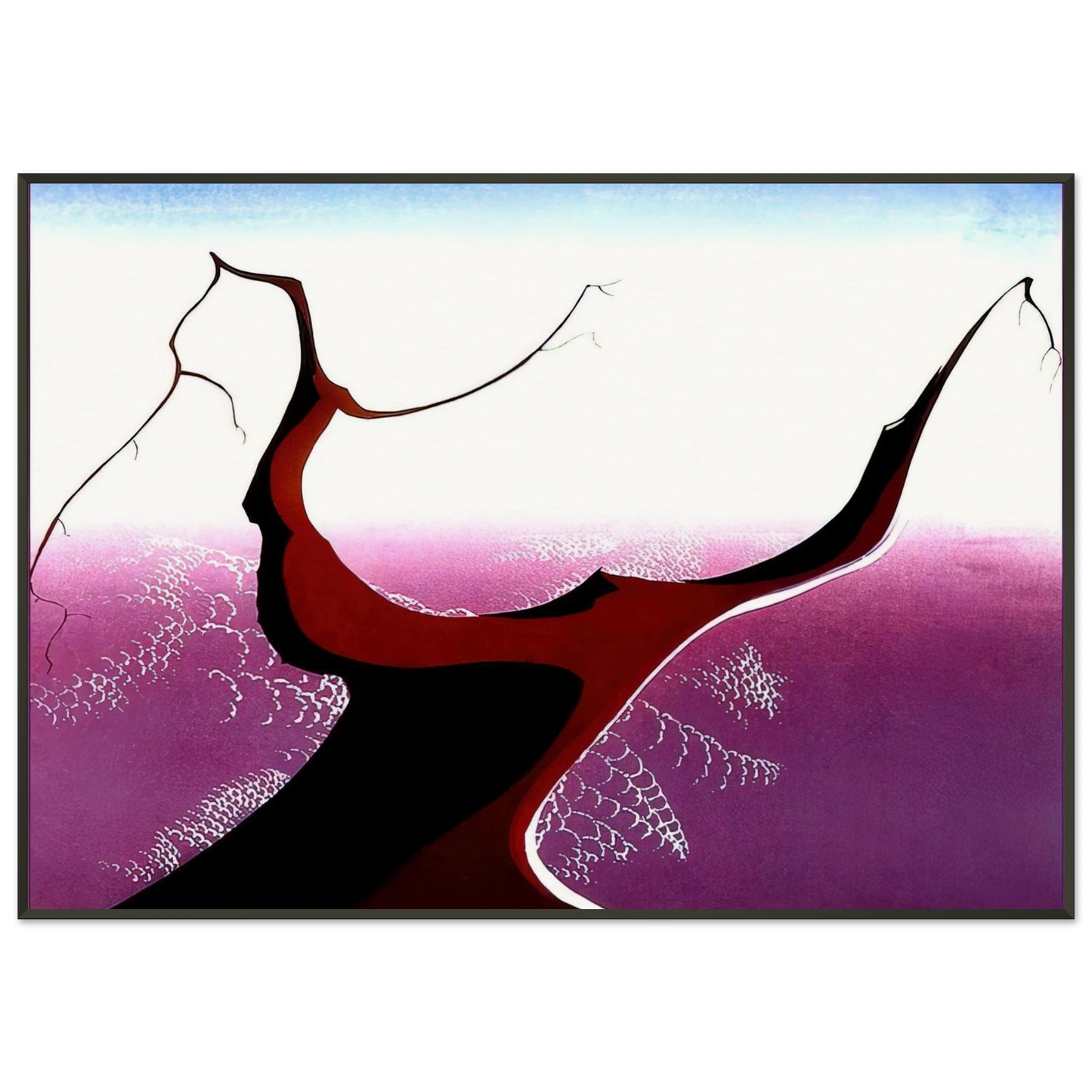 Eyvind Earle  Desert Tree Framed Art Print  - Aluminum Frame - 21x29.7 cm / 8x12"