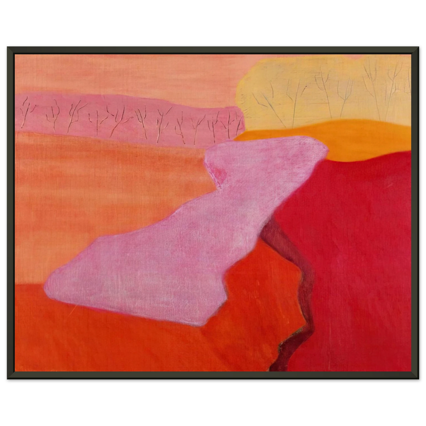 Milton Avery  Shapes of Spring  1952 Framed Art Print  - Aluminum Frame - 60x80 cm / 24x32 inches
