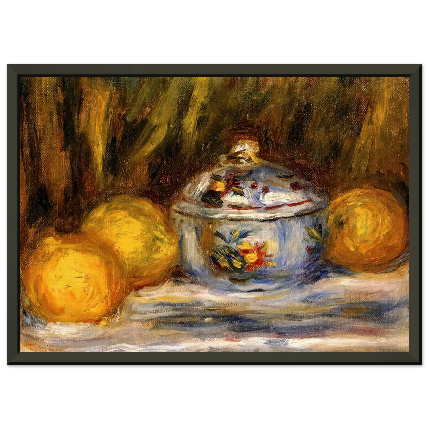 PierreAuguste Renoir  Sugar Bowl and Lemons Framed Art Print  - Aluminum Frame - 60x80 cm / 24x32 inches