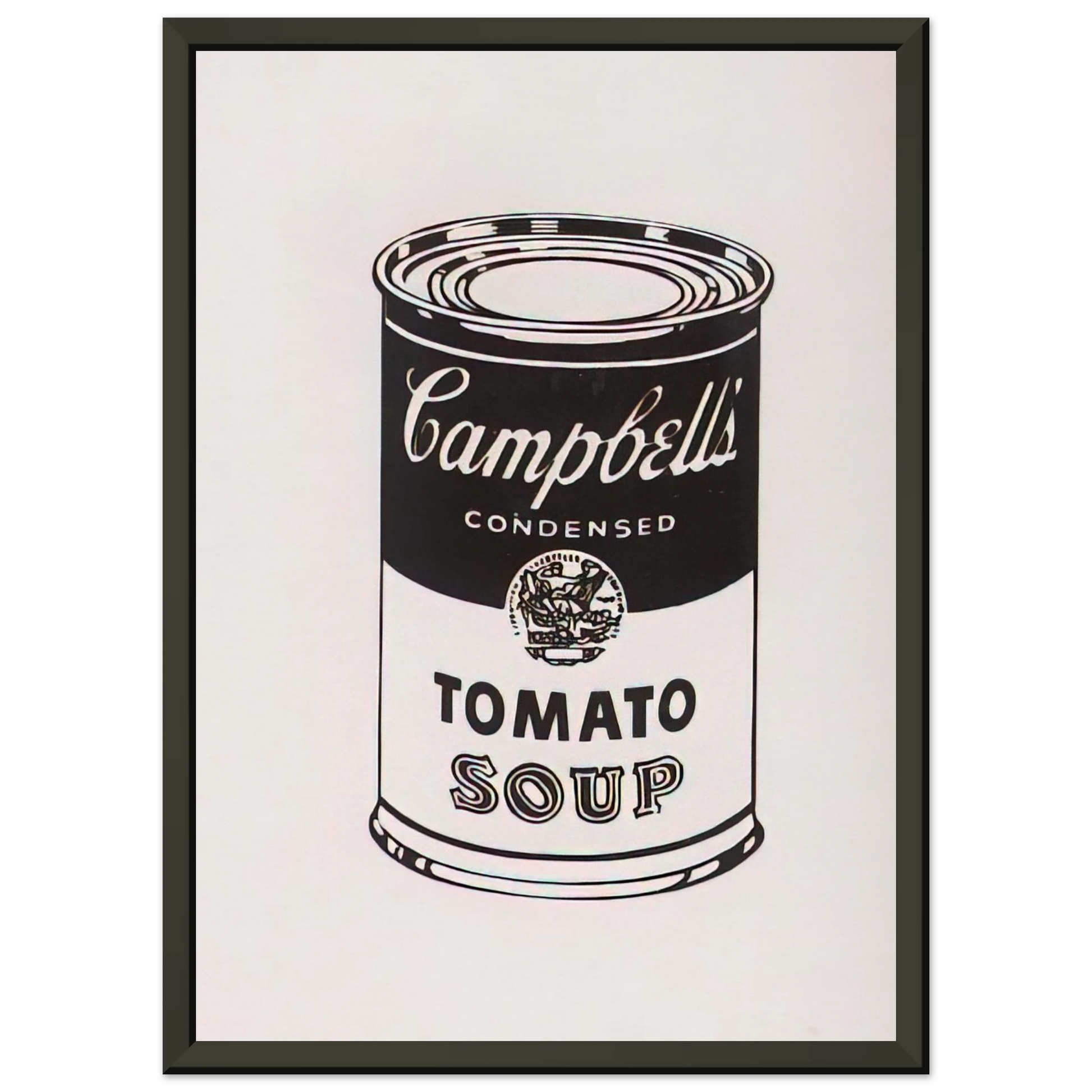 Andy Warhol  Campbells Soup Can  Tomato Retrospective Series Framed Art Print  - Aluminum Frame - 70x100 cm / 28x40 inches