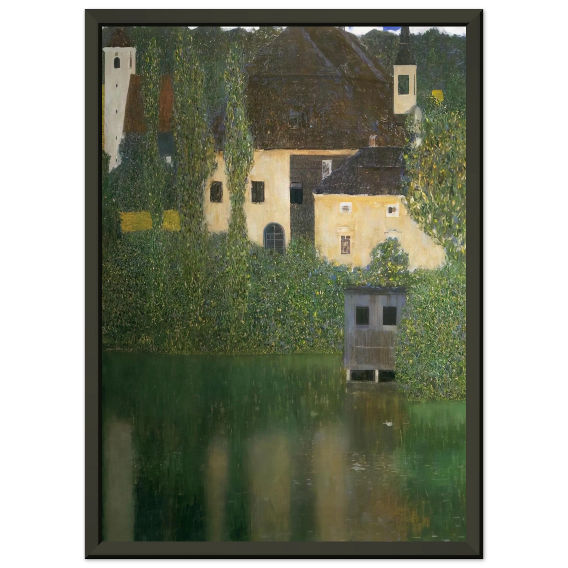 Gustav Klimt  WATER CASTLE Framed Art Print  - Aluminum Frame - 40x50 cm / 16x20 inches