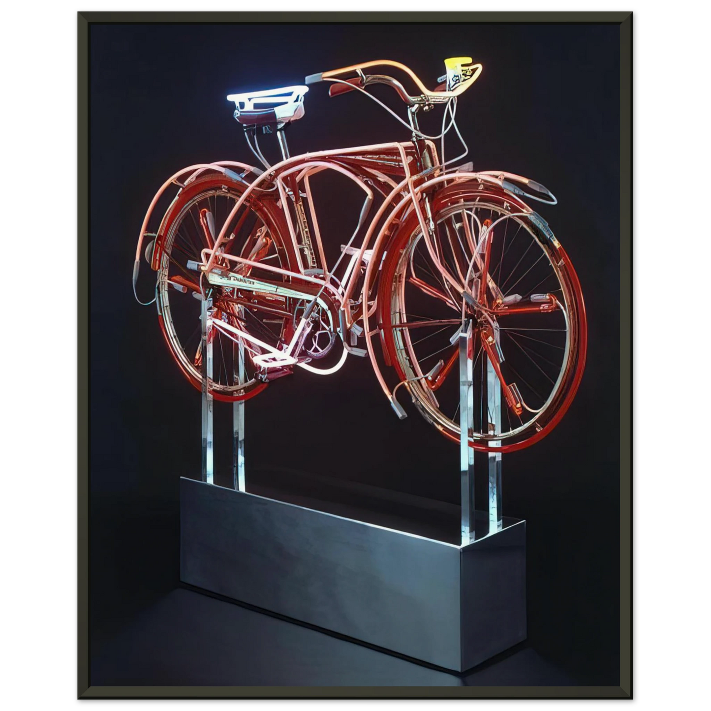 Robert Rauschenberg  BICYCLOID IX 1994 Framed Art Print  - Aluminum Frame - 70x100 cm / 28x40 inches