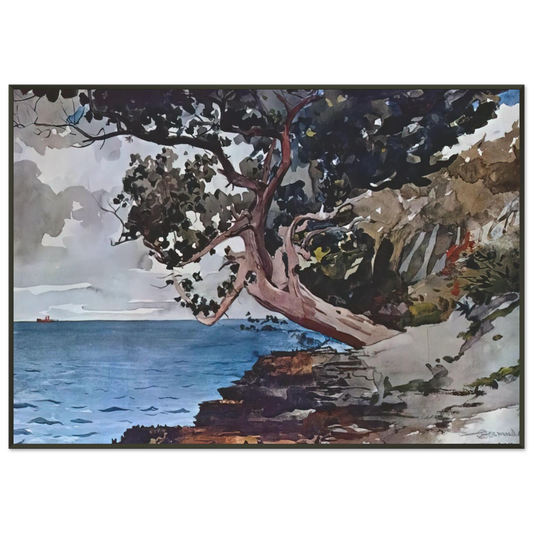 Winslow Homer  NORTH ROAD BERMUDA Framed Art Print  - Aluminum Frame - 21x29.7 cm / 8x12"
